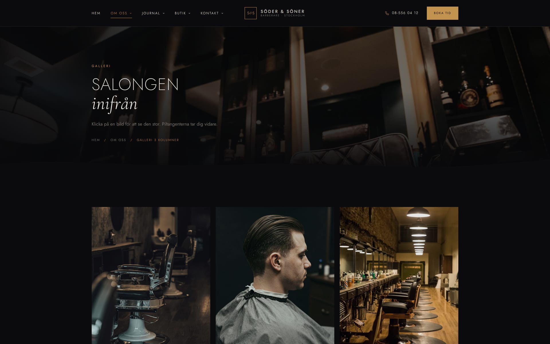 Galleriet i Din barbershop.